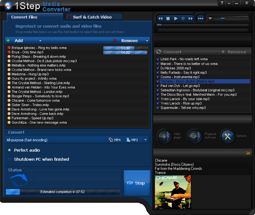 1Step Media Converter main window